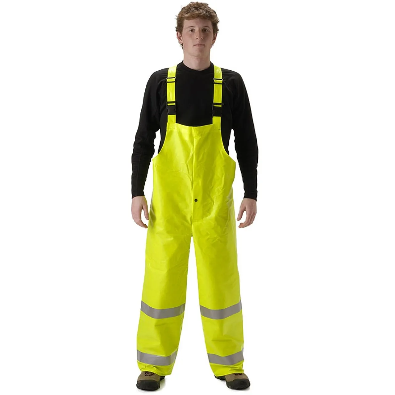 NASCO FR Class 3 Hi Vis ArcLite Nomex Rain Jacket with Made in USA Bib Trouser Set 1500-SET