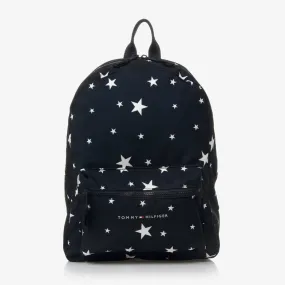 Navy Blue Stars Canvas Backpack (38cm)