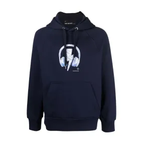 Neil Barrett Navy Print D.J. Bolt Hoodie