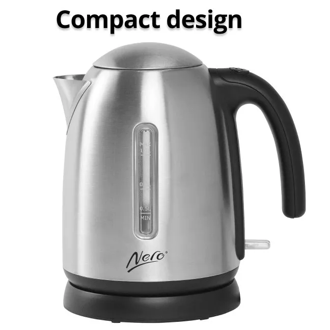 Nero Studio Stainless Steel Brushed Kettle Premium 1.2L 2200W