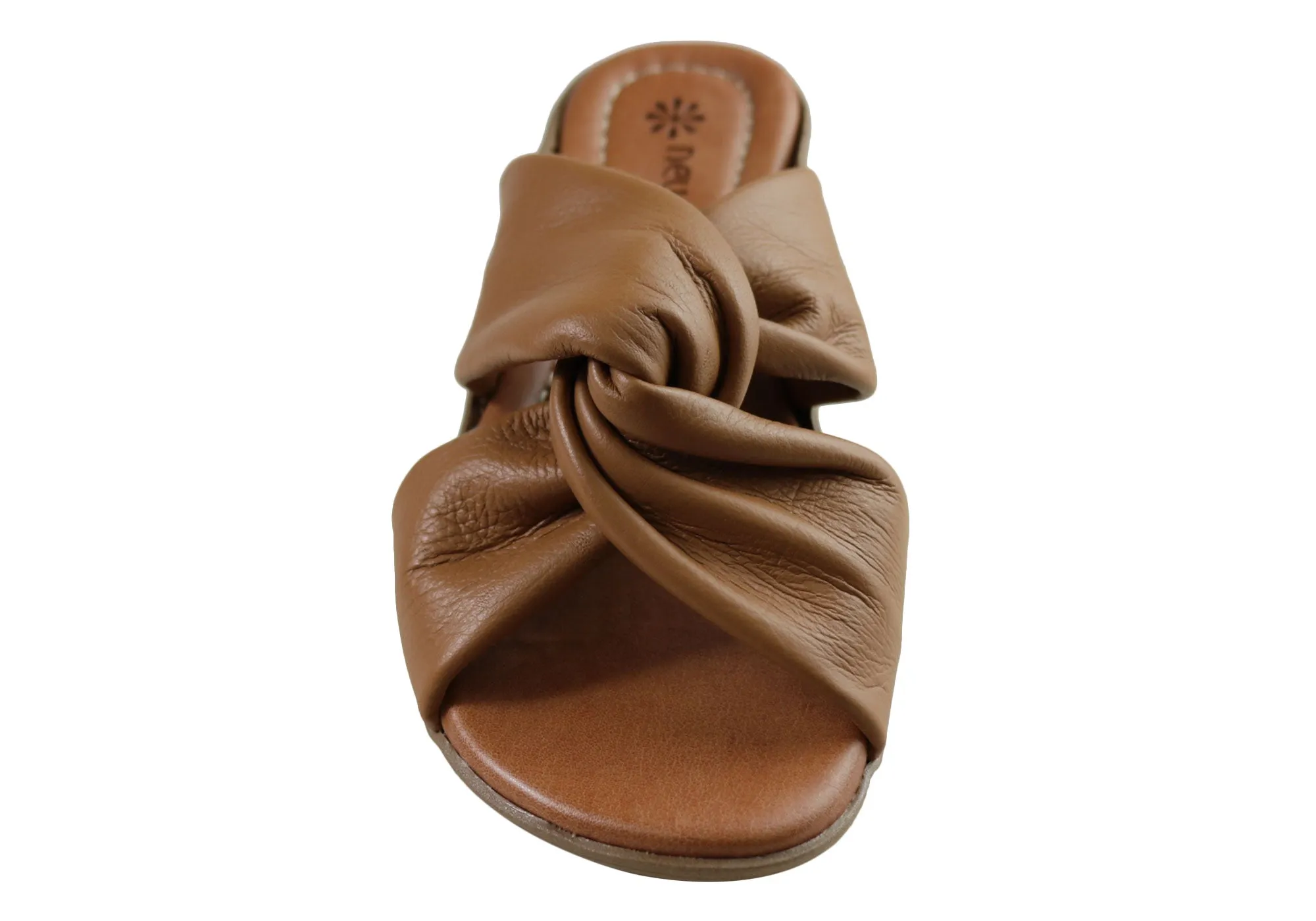 New Face Angie Womens Comfort Leather Slides Sandals Made In Brazil