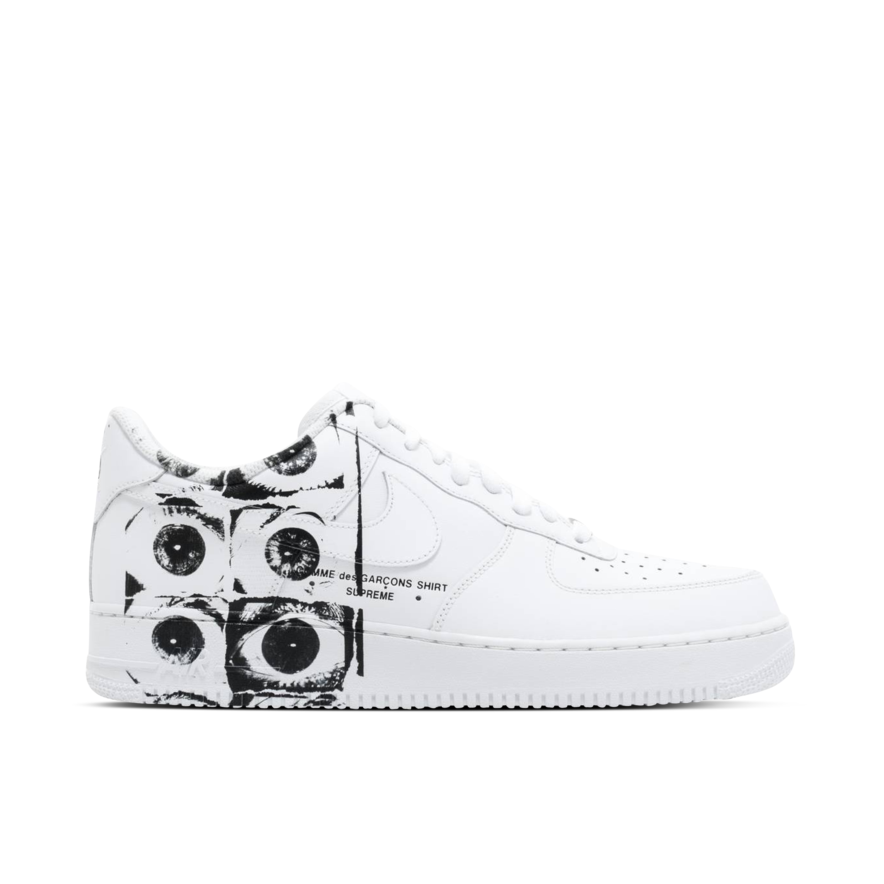 Nike Air Force 1 Low x Comme Des Garcons x Supreme Eyes White | 923044-100 | Laced