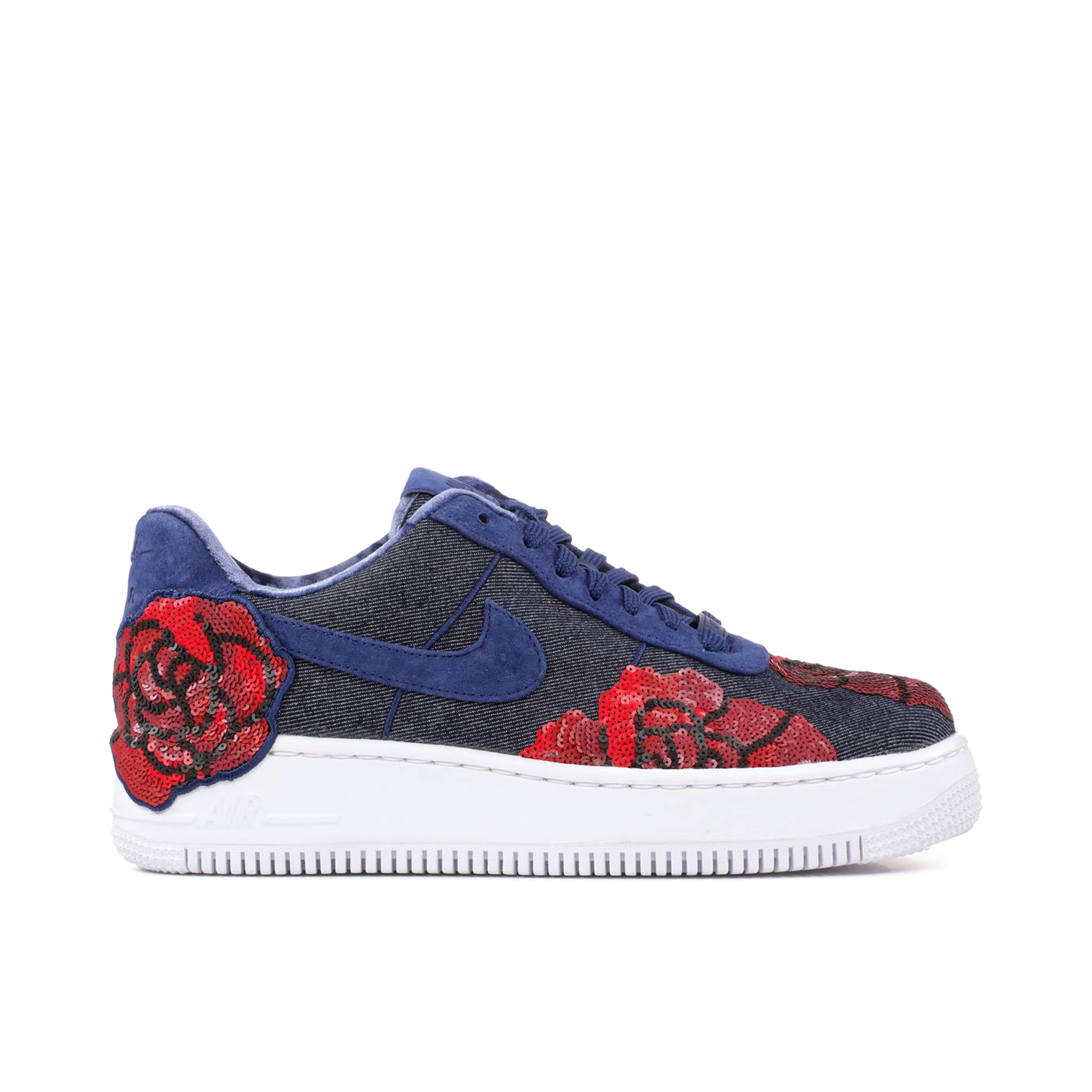 Nike Air Force 1 Upstep Low Denim Rose Blue Womens | 898421-401 | Laced