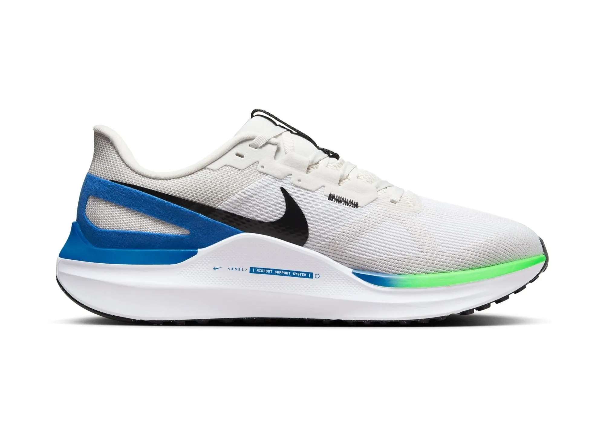 Nike Air Zoom Structure 25 (D Width) - White/Black-Platinum Tint (Mens)