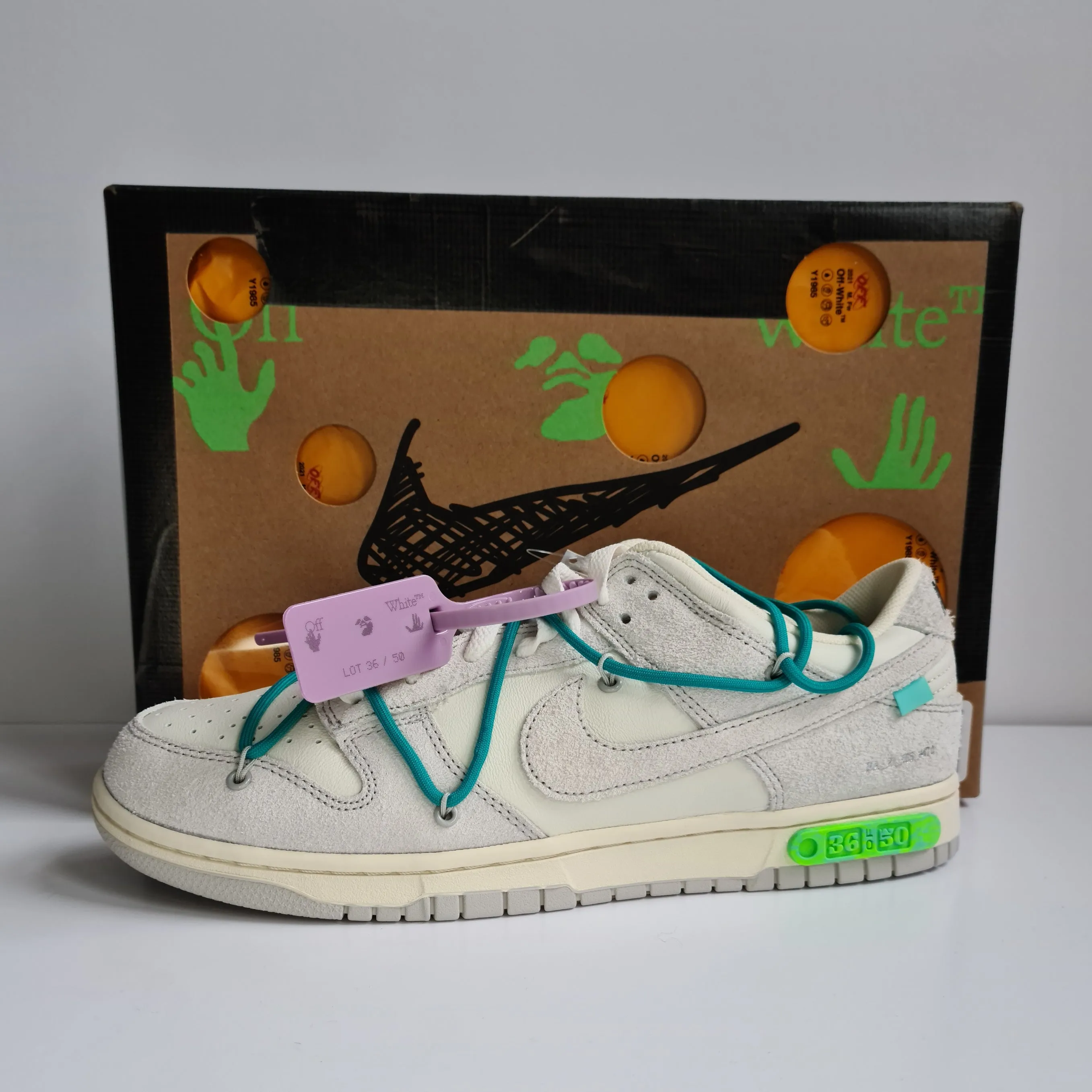 Nike Dunk Low 'OFF WHITE Lot 36' UK10.5