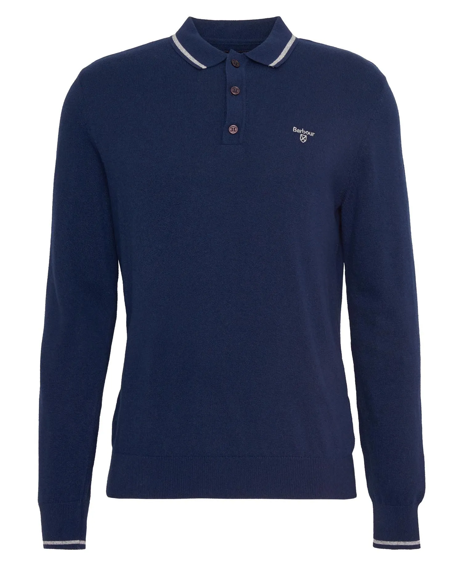  Nocton Knitted Long-Sleeved Polo Shirt     