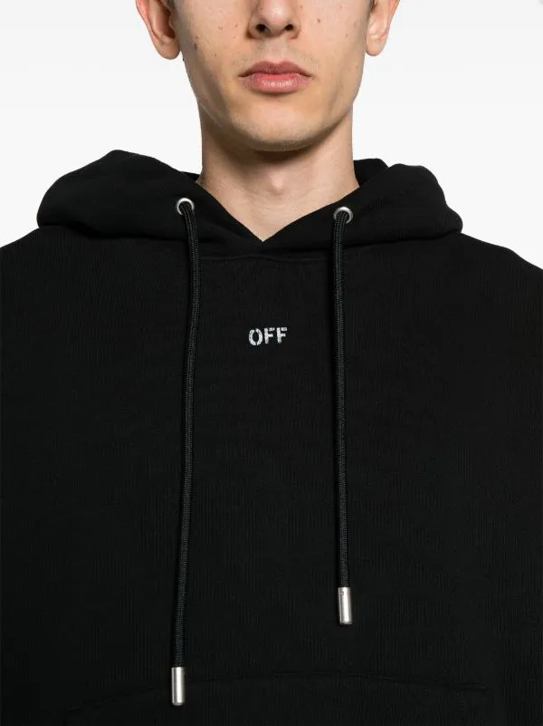 OFF STAMP LOGO-PRINT OVER HOODIE