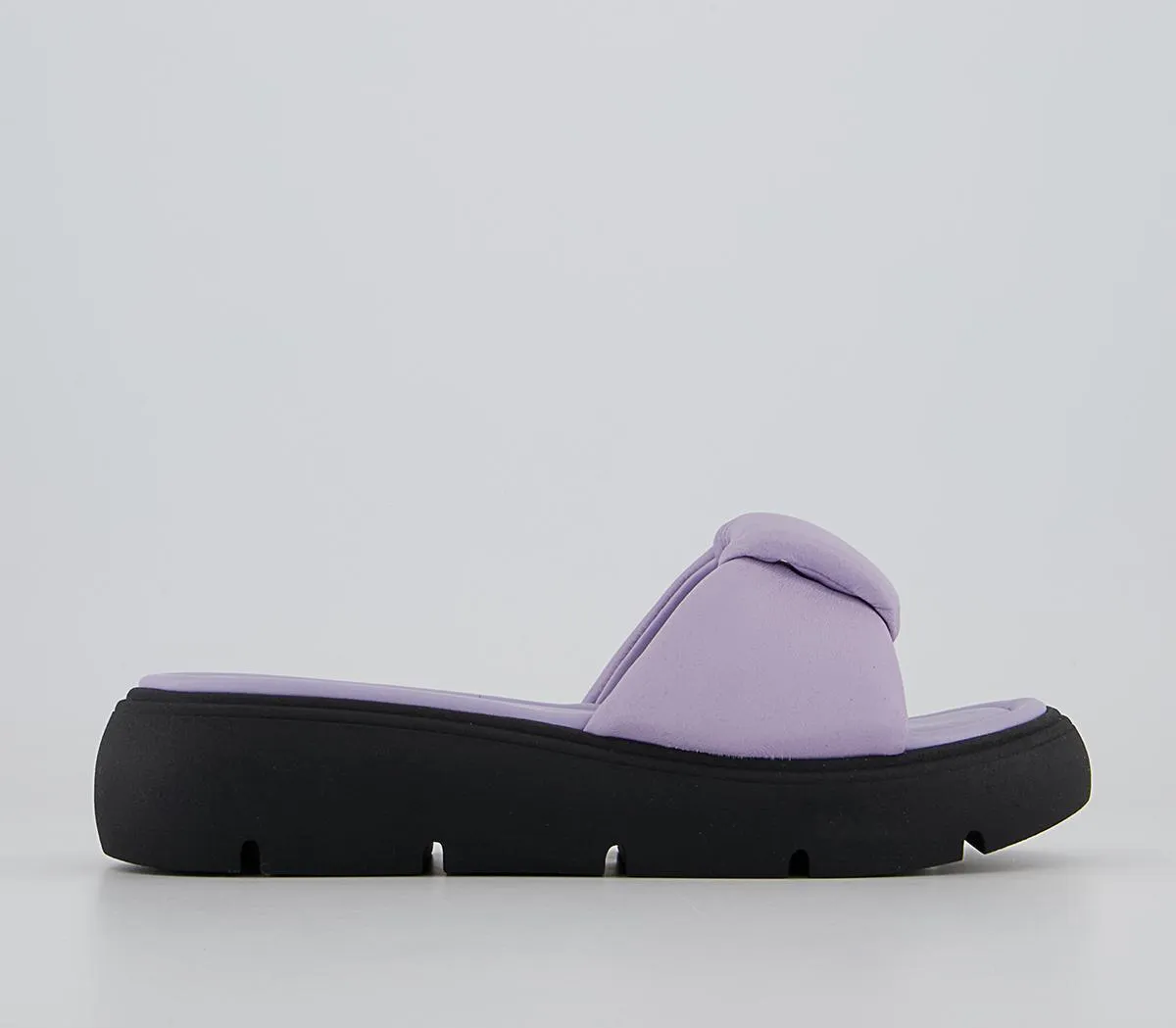 OFFICE Sunny Padded Flatform Sandals Lilac Leather