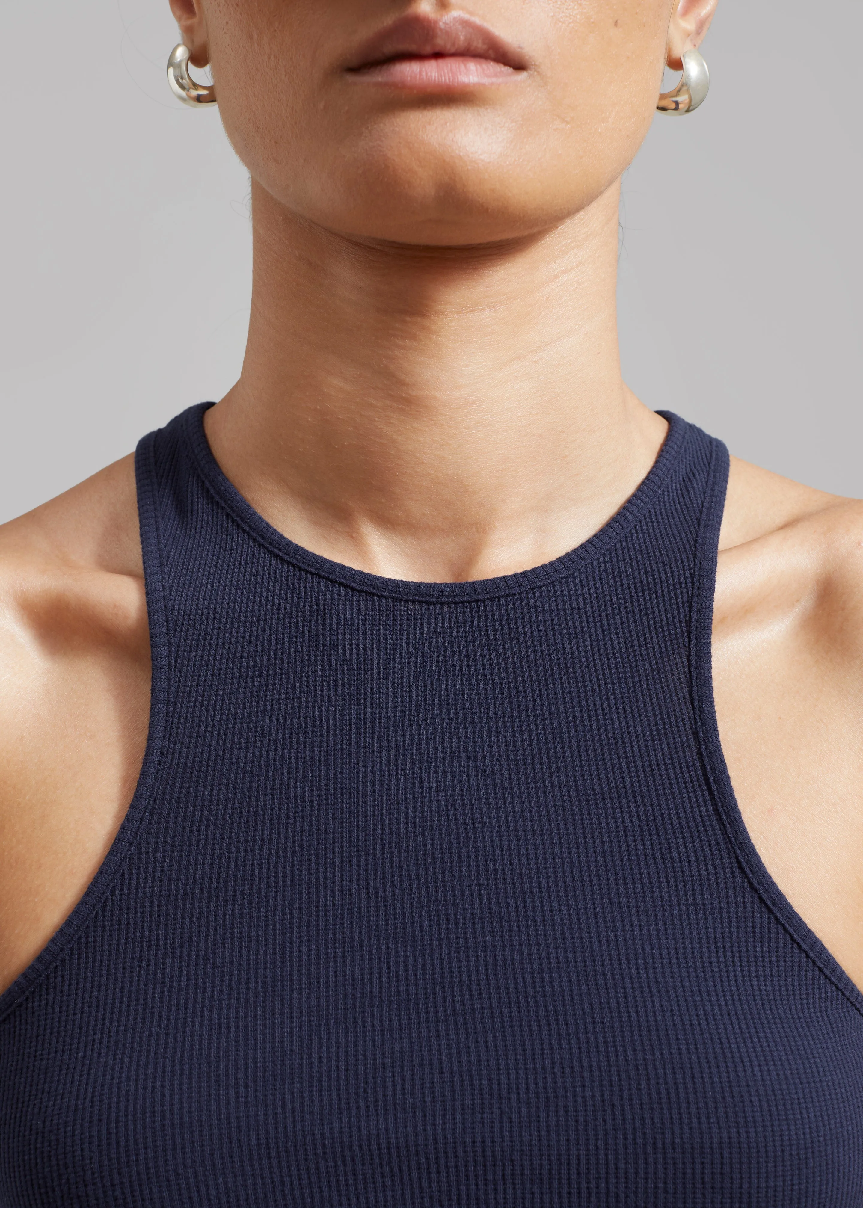 Ophelia Rib Tank Top - Navy