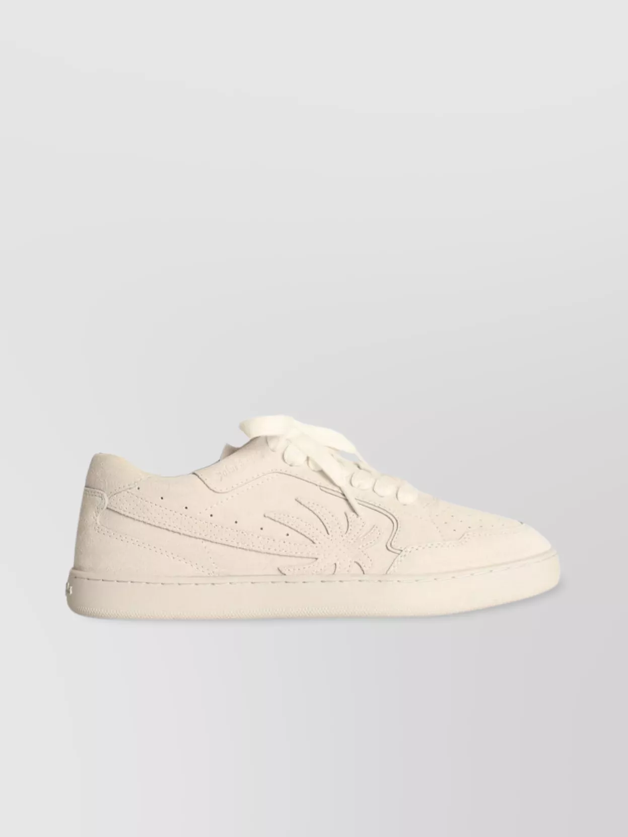 Palm Angels   Low-top suede sneakers with perforated design