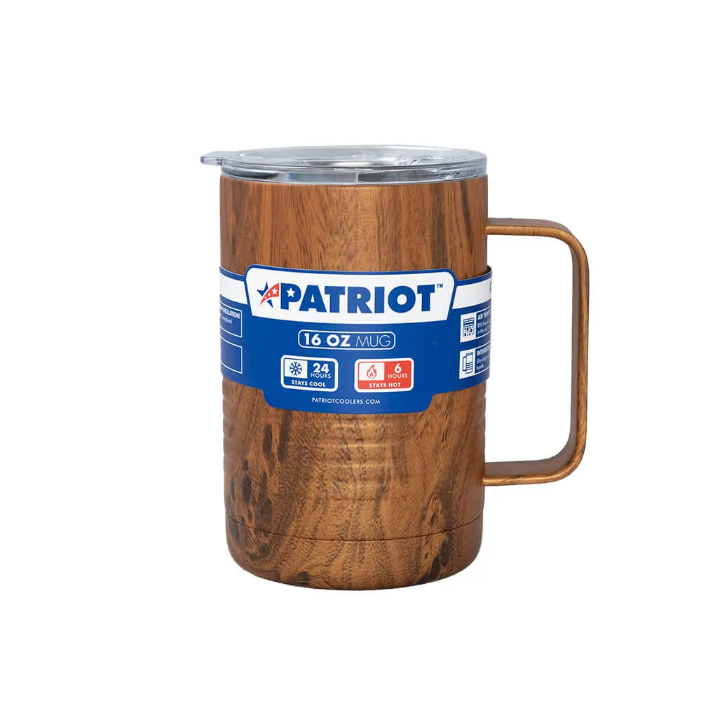 PATRIOT 16OZ MUG - WOODGRAIN