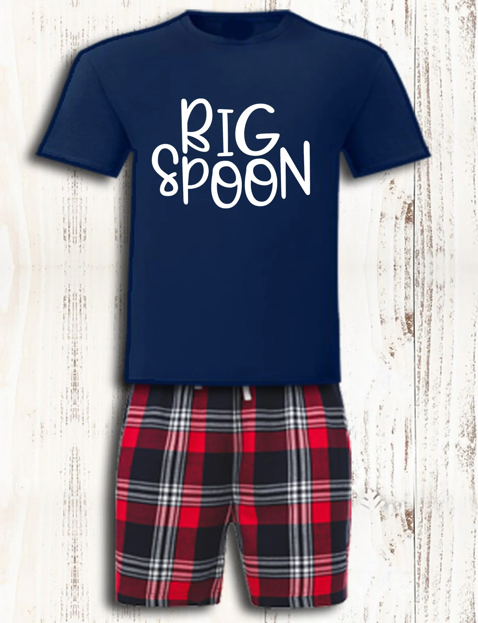 Personalised Big Spoon Little Spoon Matching Pyjamas