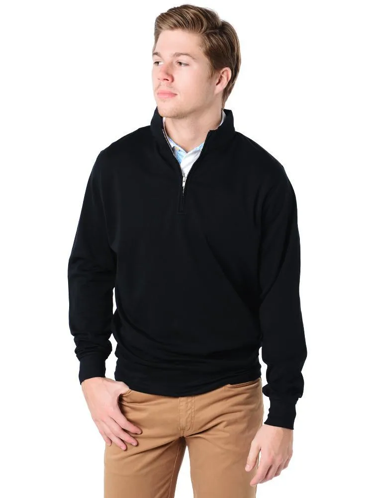     PETER MILLAR  Men's Heather Interlock Quarter Zip Pullover    