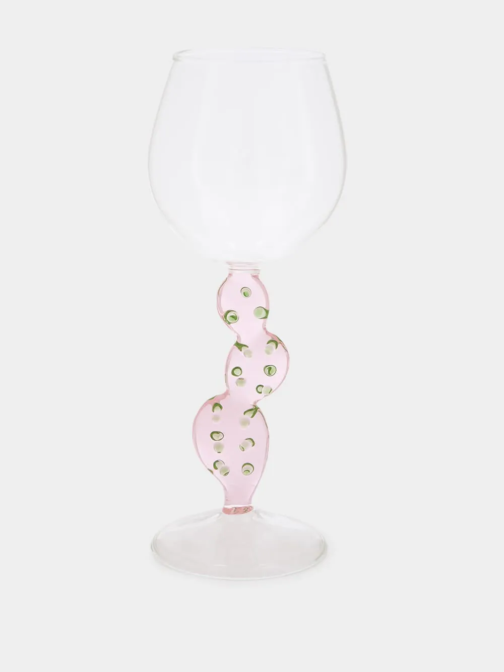 Pink Cactus Wine Glass