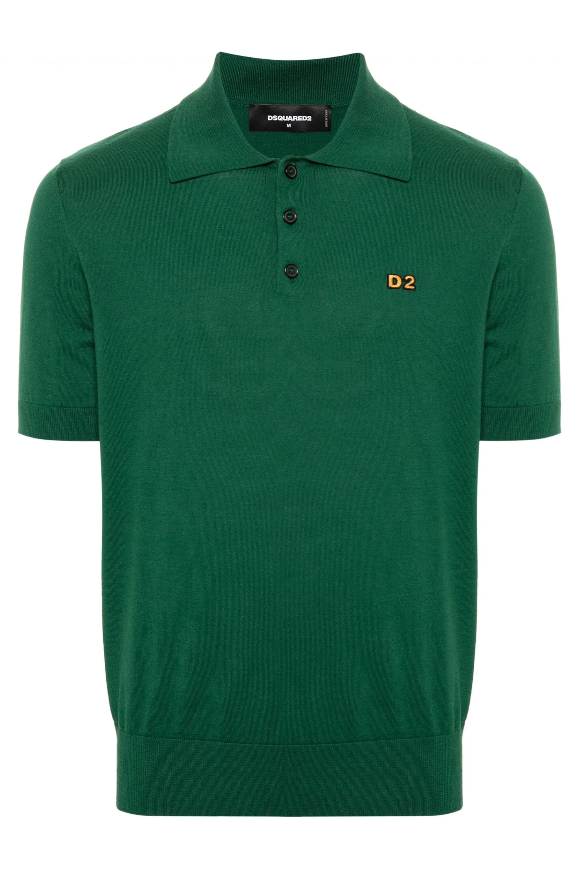 Plate Branding Knitted Polo Green