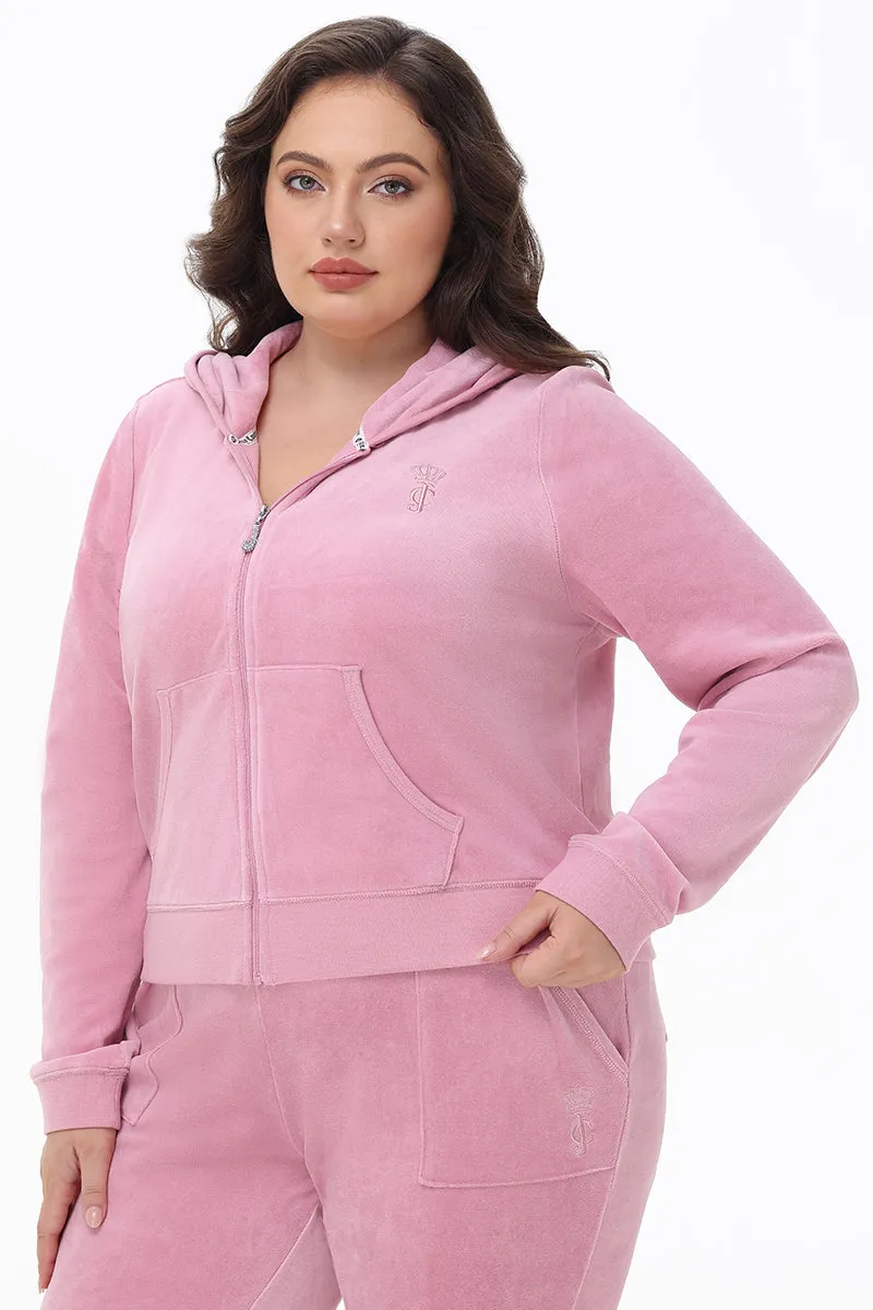 Plus-Size Heritage Cotton Velour Hoodie