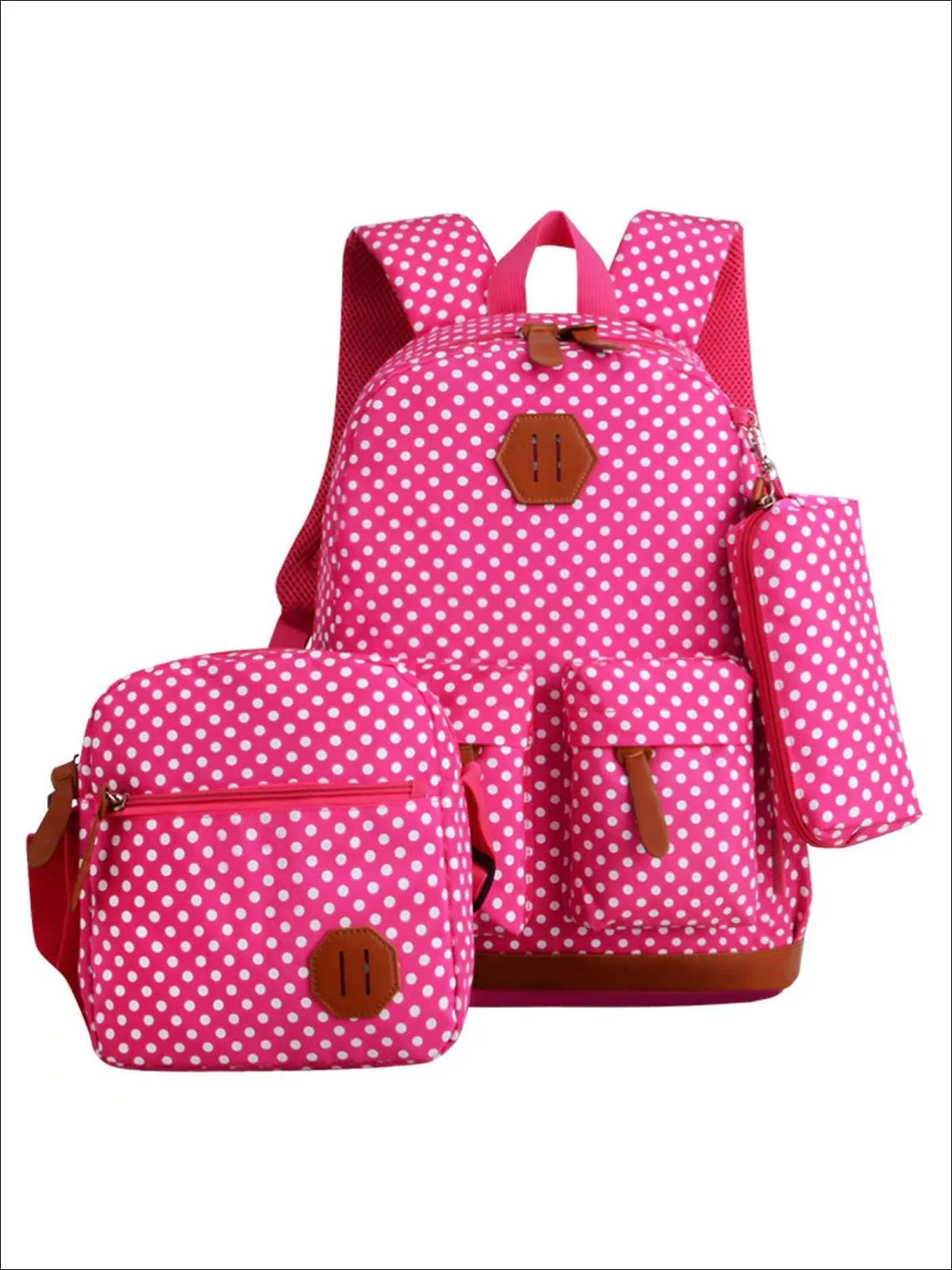 Polka Dot Prep 3pc Backpack Set