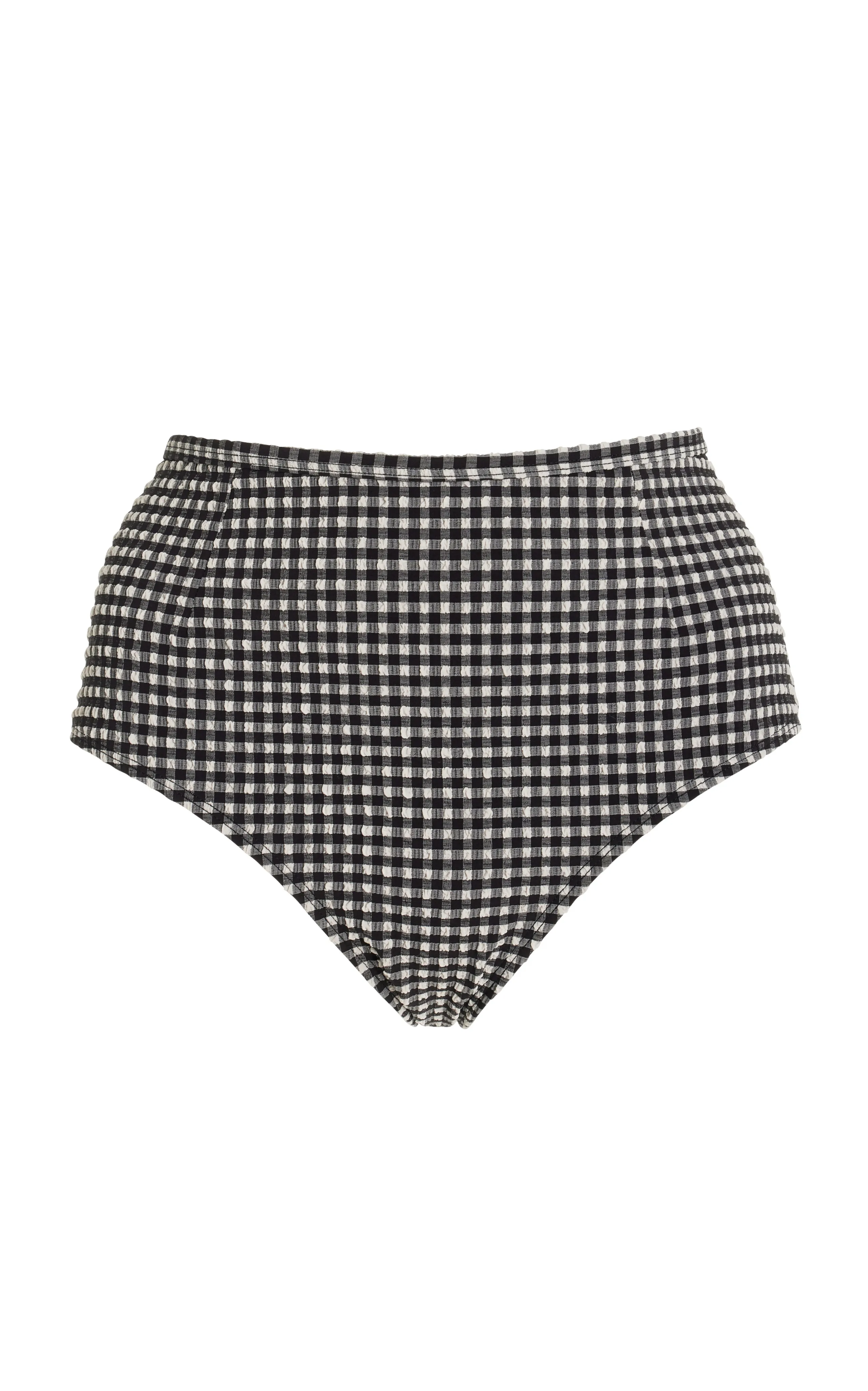 Posse Piper High-Waisted Gingham Bikini Bottom