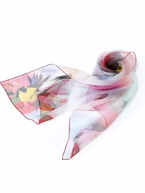 Print Mulberry Silk Organza Scarf