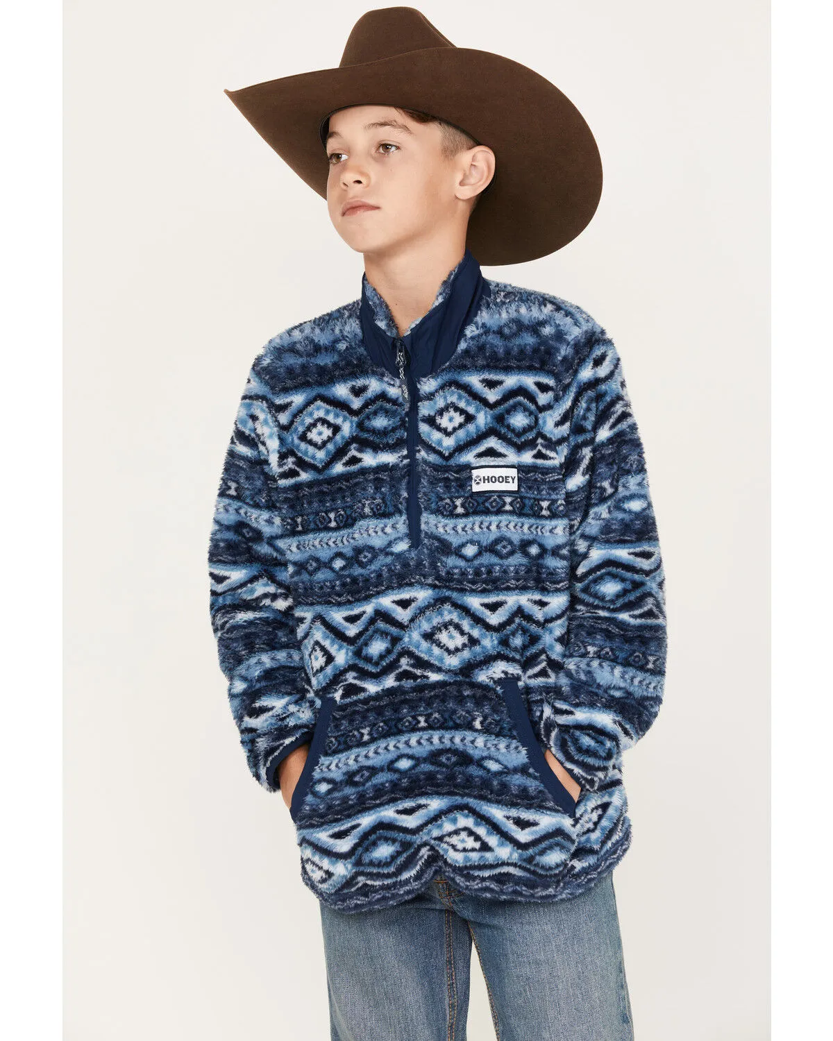 Product Name:  Hooey Boys' Southwestern Print Fleece Pullover Jacket