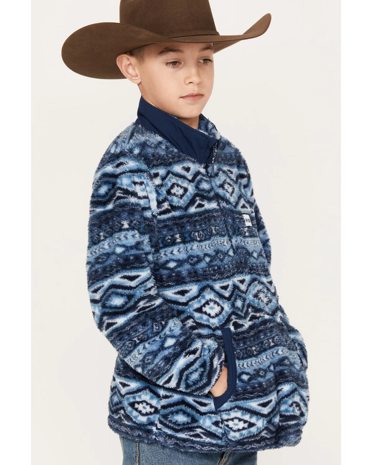 Product Name:  Hooey Boys' Southwestern Print Fleece Pullover Jacket