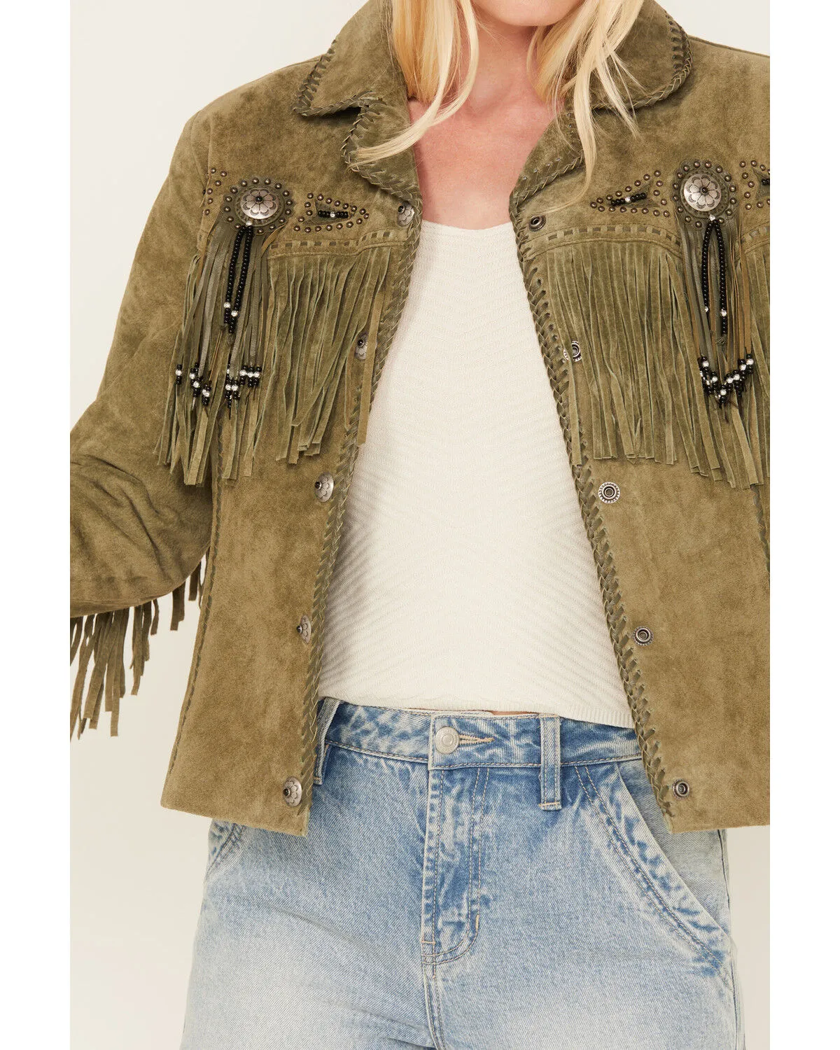 Product Name:  Scully Women's Fringe and Beaded Jacket