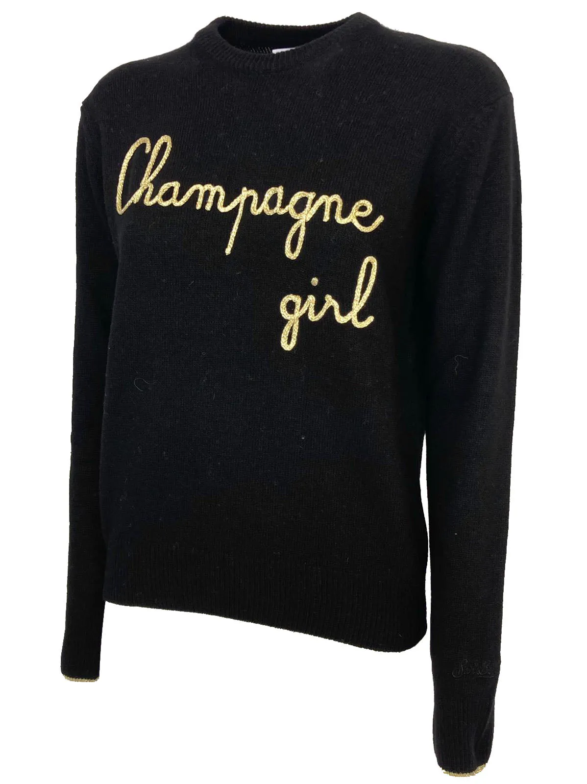 PULLOVER DONNA NERO CHAMPAGNE GIRL