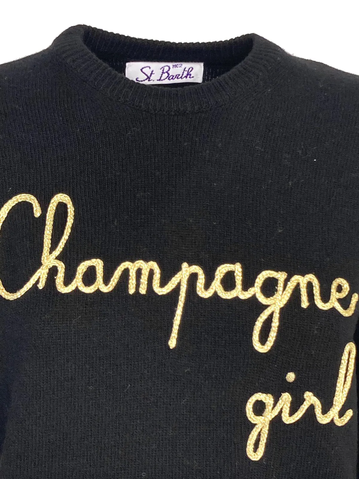 PULLOVER DONNA NERO CHAMPAGNE GIRL