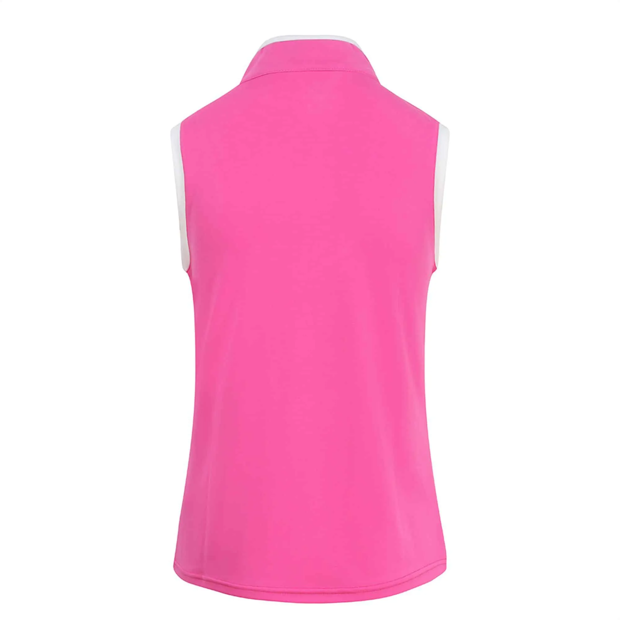 Pure Golf Bloom Ladies Sleeveless Golf Polo Shirt Azalea Pink