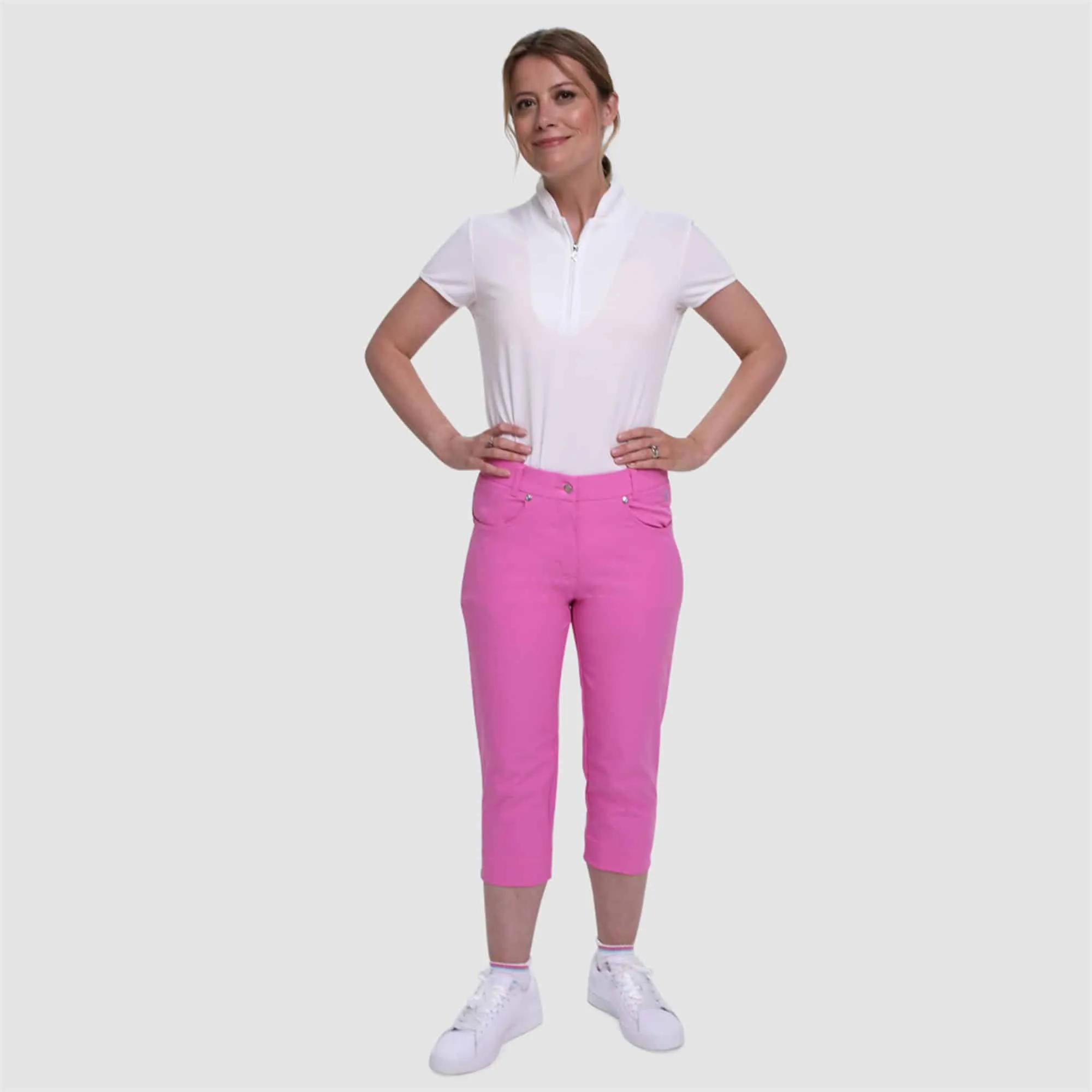 Pure Golf Trust Ladies Golf Capris Pink 70CM