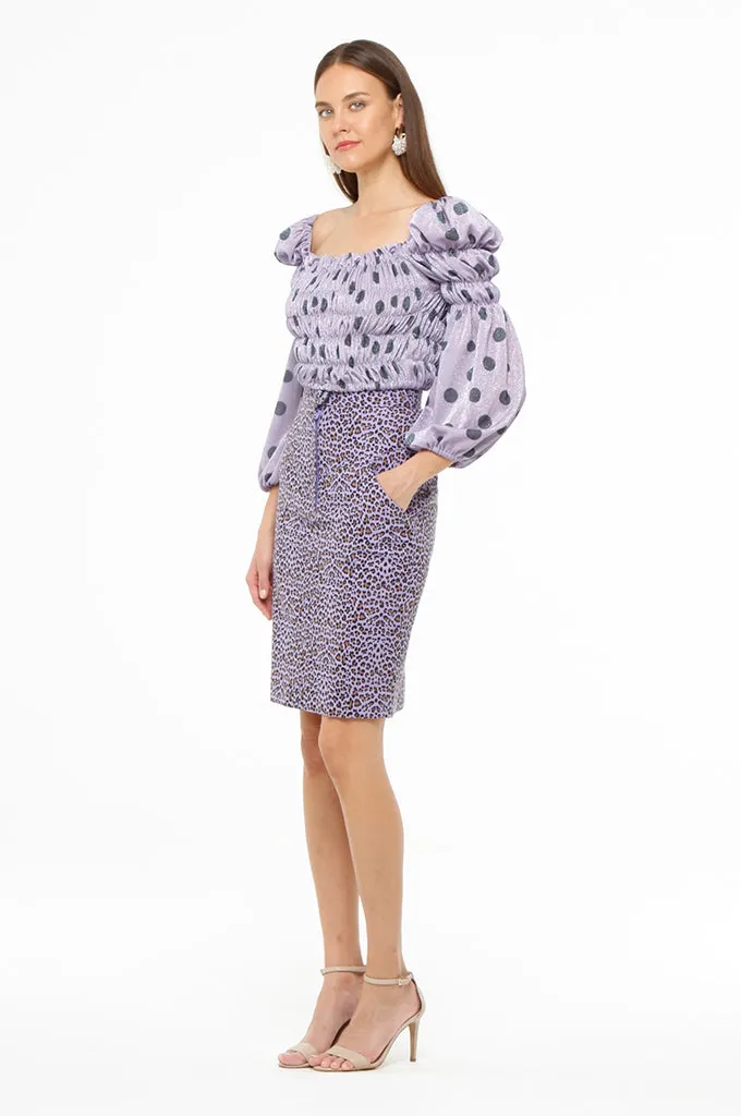 Purple Leopard Skirt