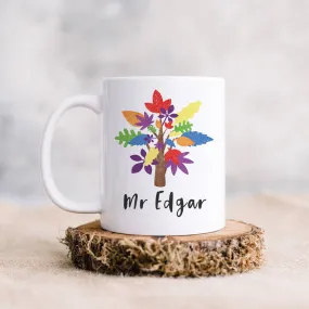 Rainbow Tree Teacher Mug