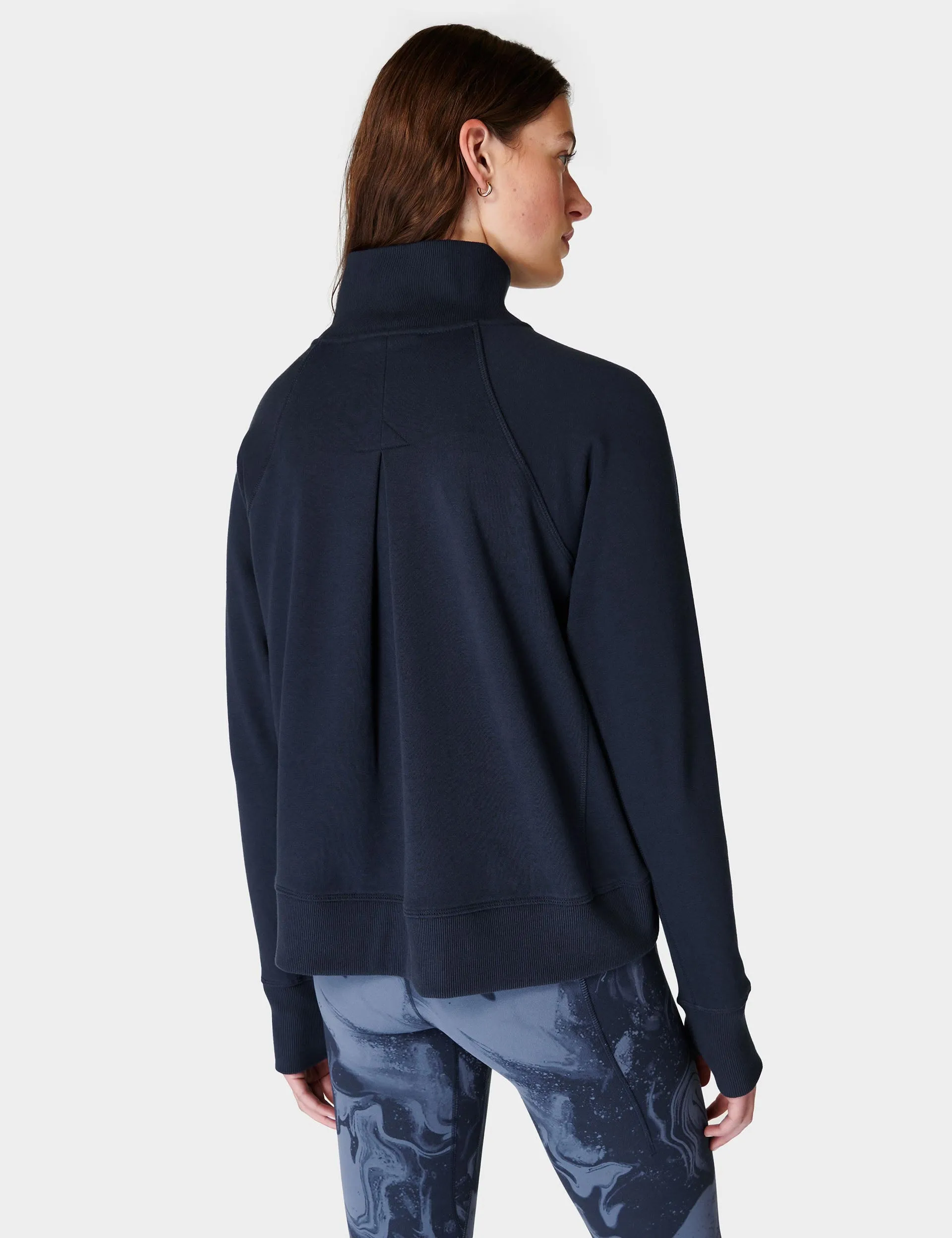 Revive Rib Half Zip Pullover - Navy Blue