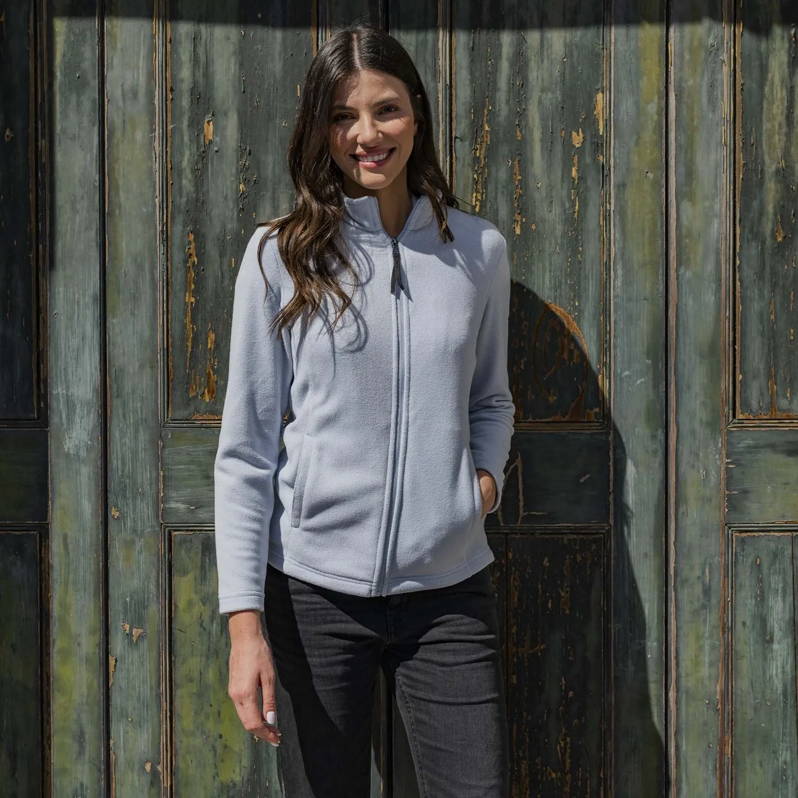 Revive Womens Fleece Jacket - Ice Blue