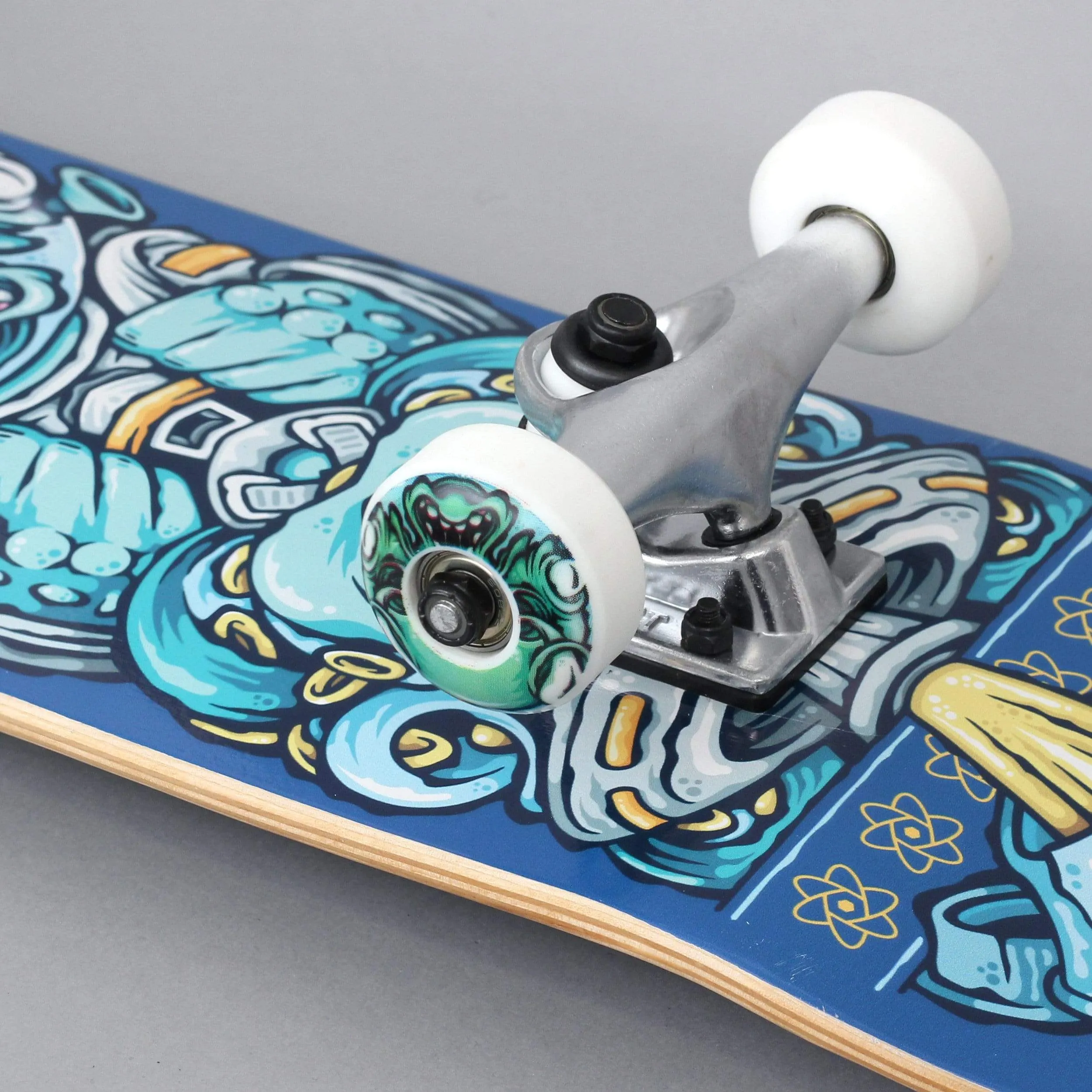 Rocket 7.375 Alien Pile-Up Complete Skateboard Blue