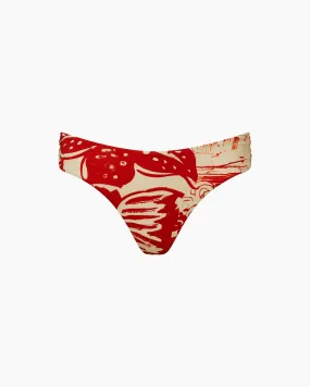 Rosa Bikini Bottom | Poinciana/Cream