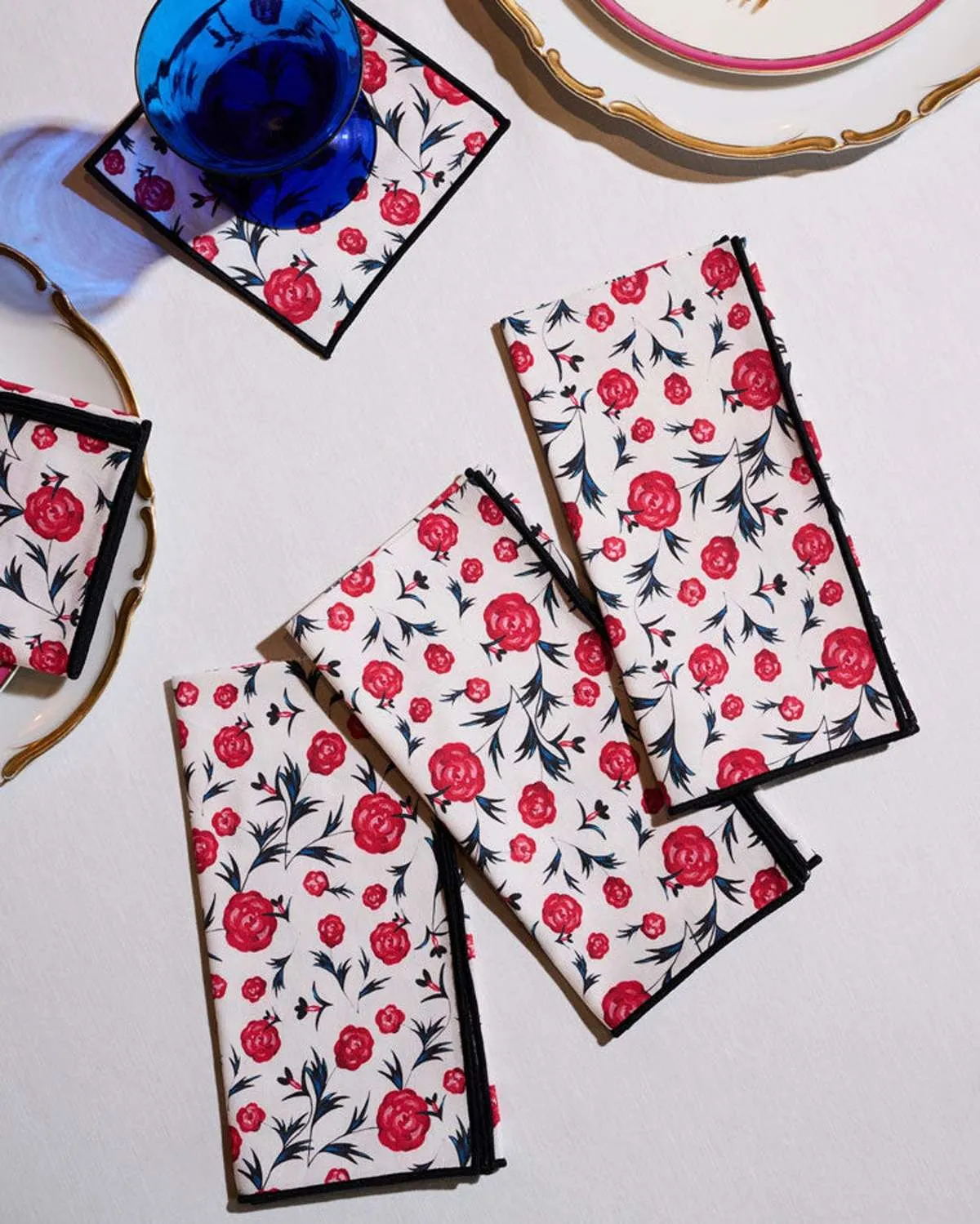 Rose Rouge Napkins - Prints