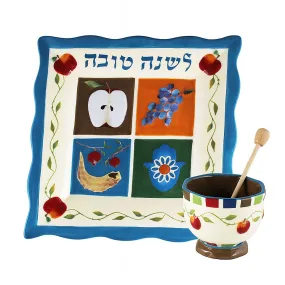 Rosh HaShana Honey Plate with Bowl