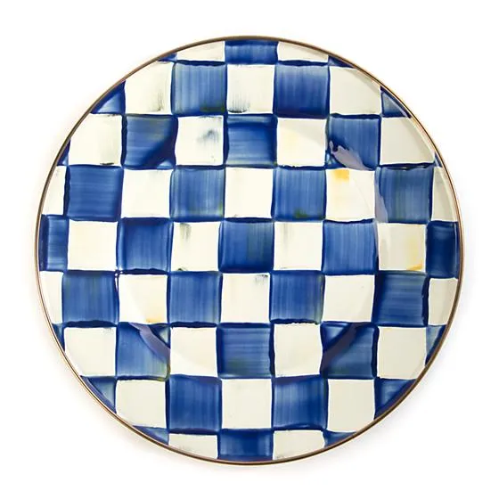 Royal Check Enamel Dinner Plate