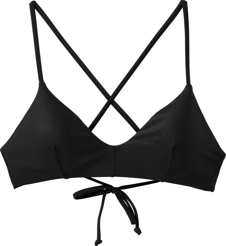 RVCA Solid Cross Back Womens Bikini Top - Black