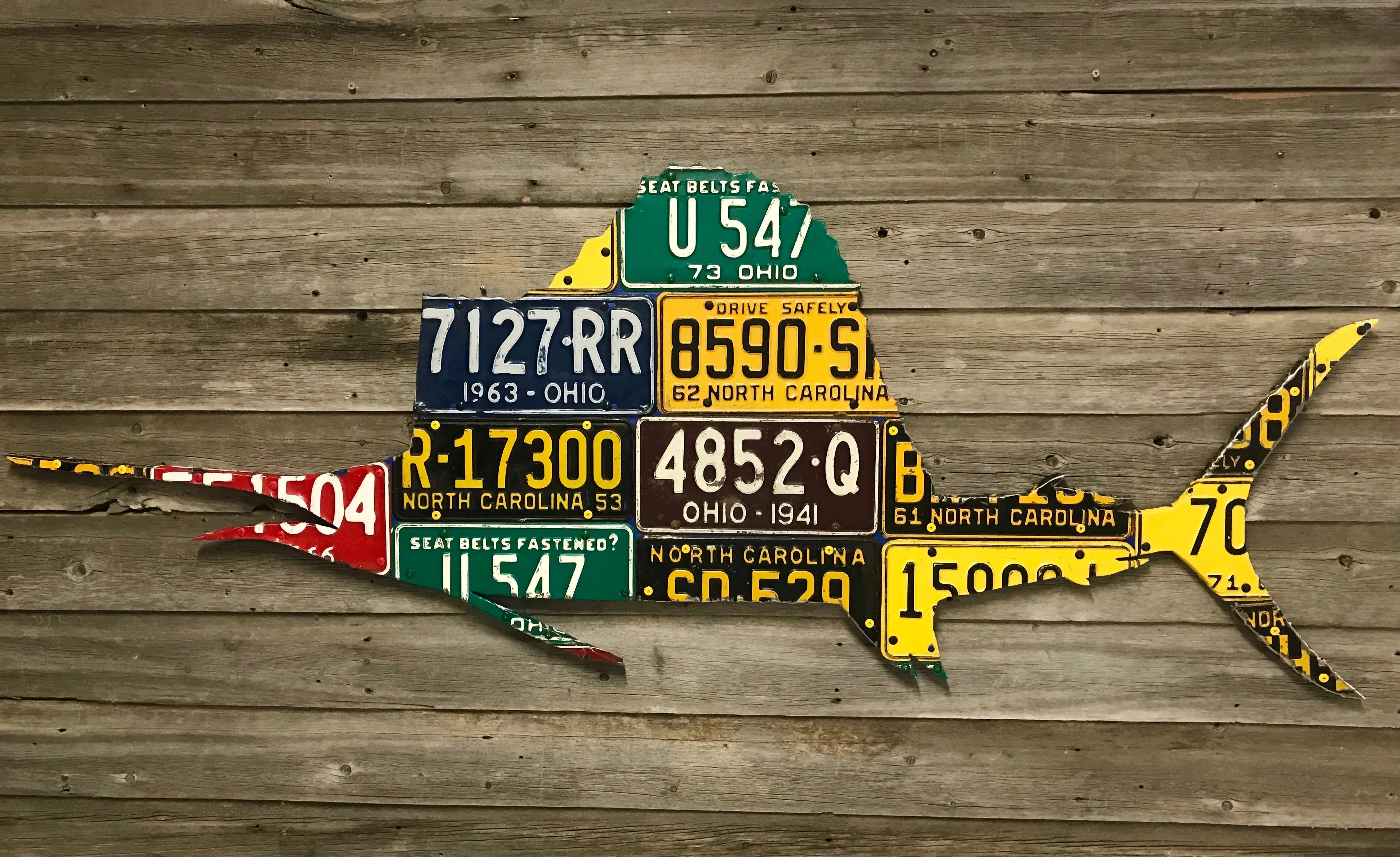 Sailfish License Plate Art