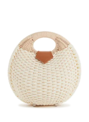 Saison 1865  Straw ball bag - Brown