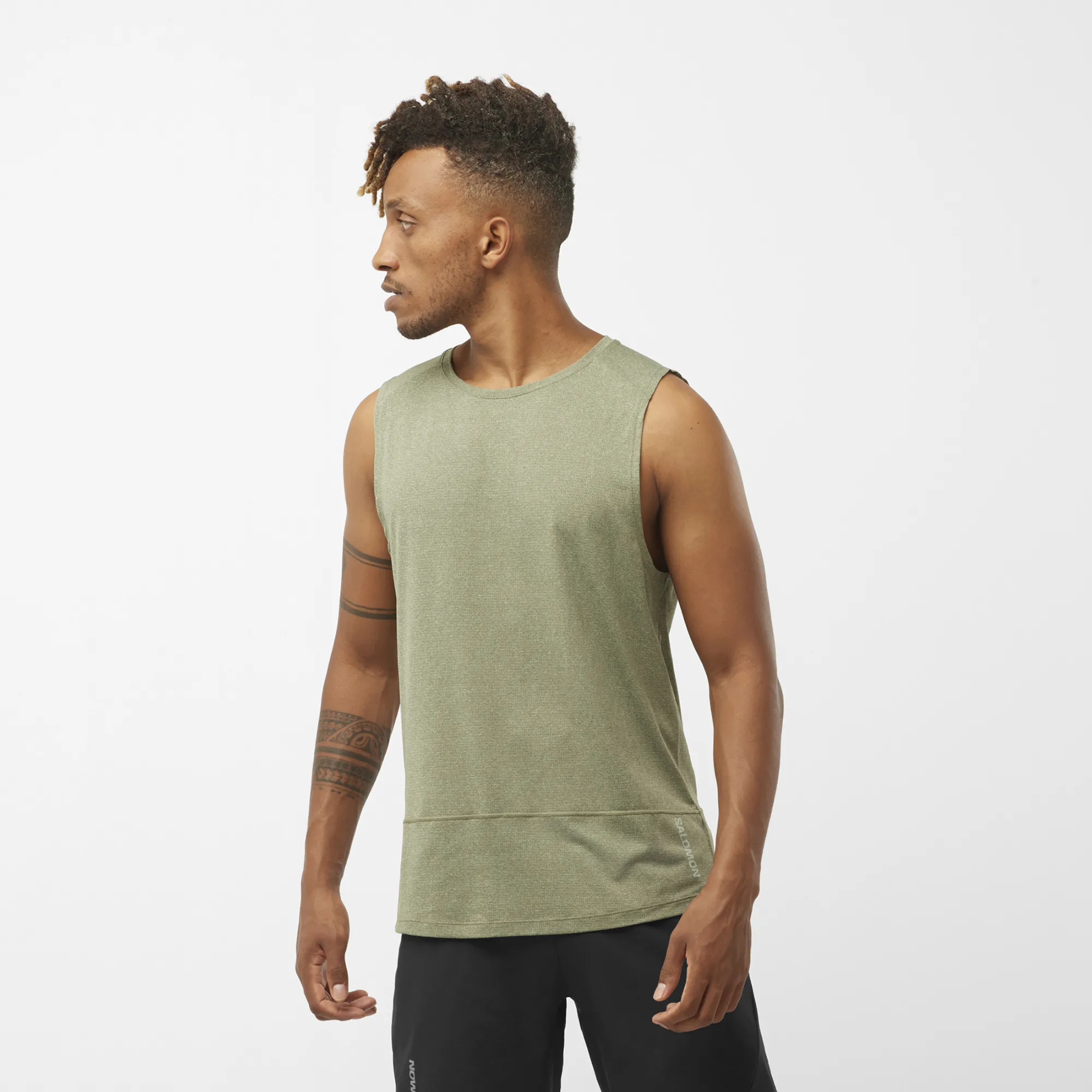 Salomon Men's Cross Run Tank Grape Leaf/Heather | Buy Salomon Men's Cross Run Tank Grape Leaf/Heather here | Outnorth