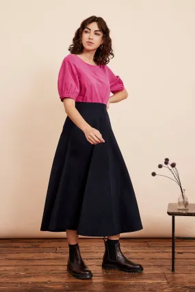 Sandra Needlecord Petrol Blue Skirt