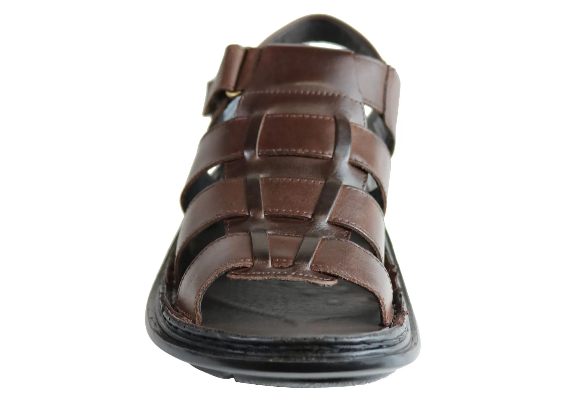 Savelli Kain Mens Leather Comfortable Cushioned Sandals Made In Brazil