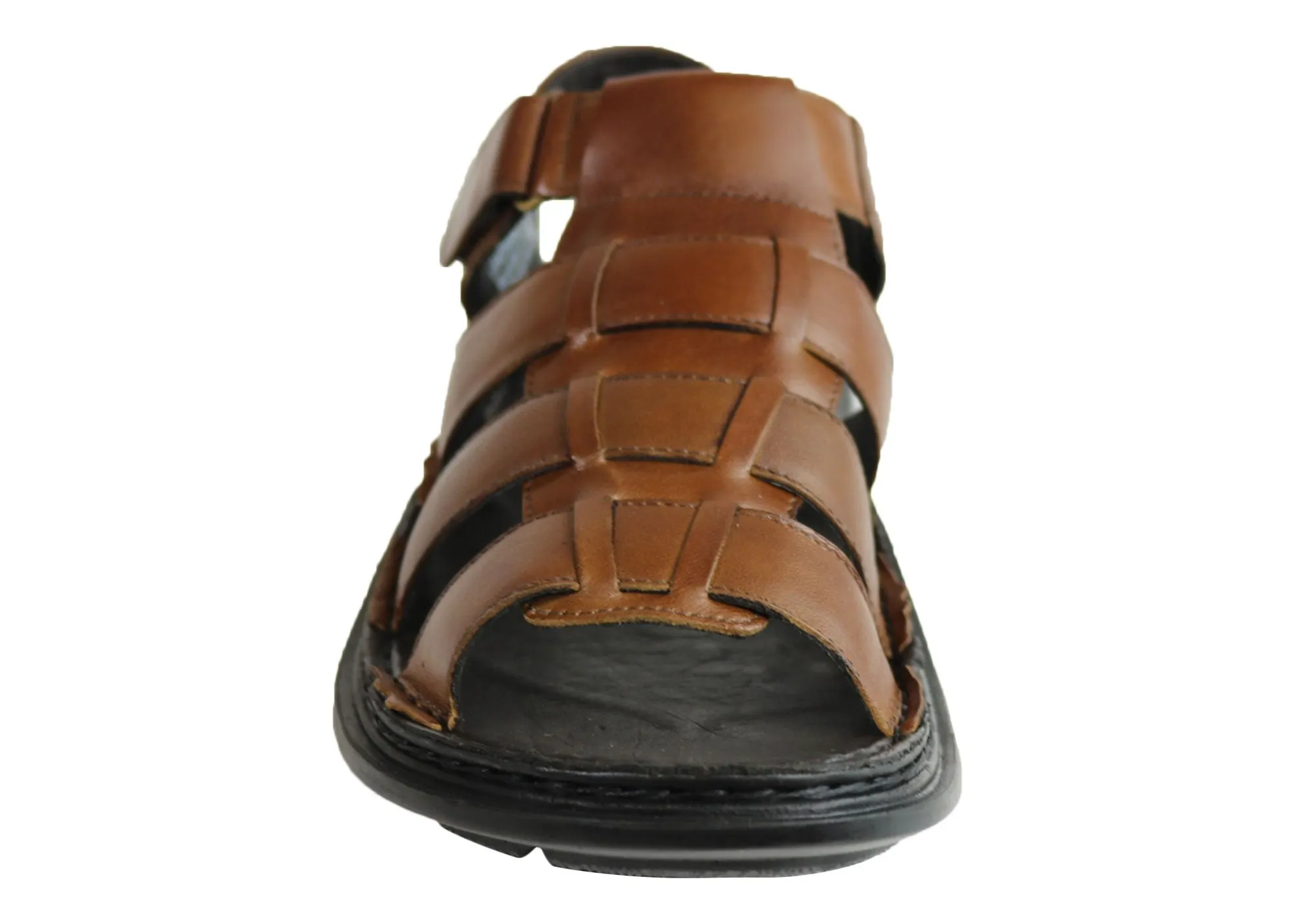 Savelli Kain Mens Leather Comfortable Cushioned Sandals Made In Brazil