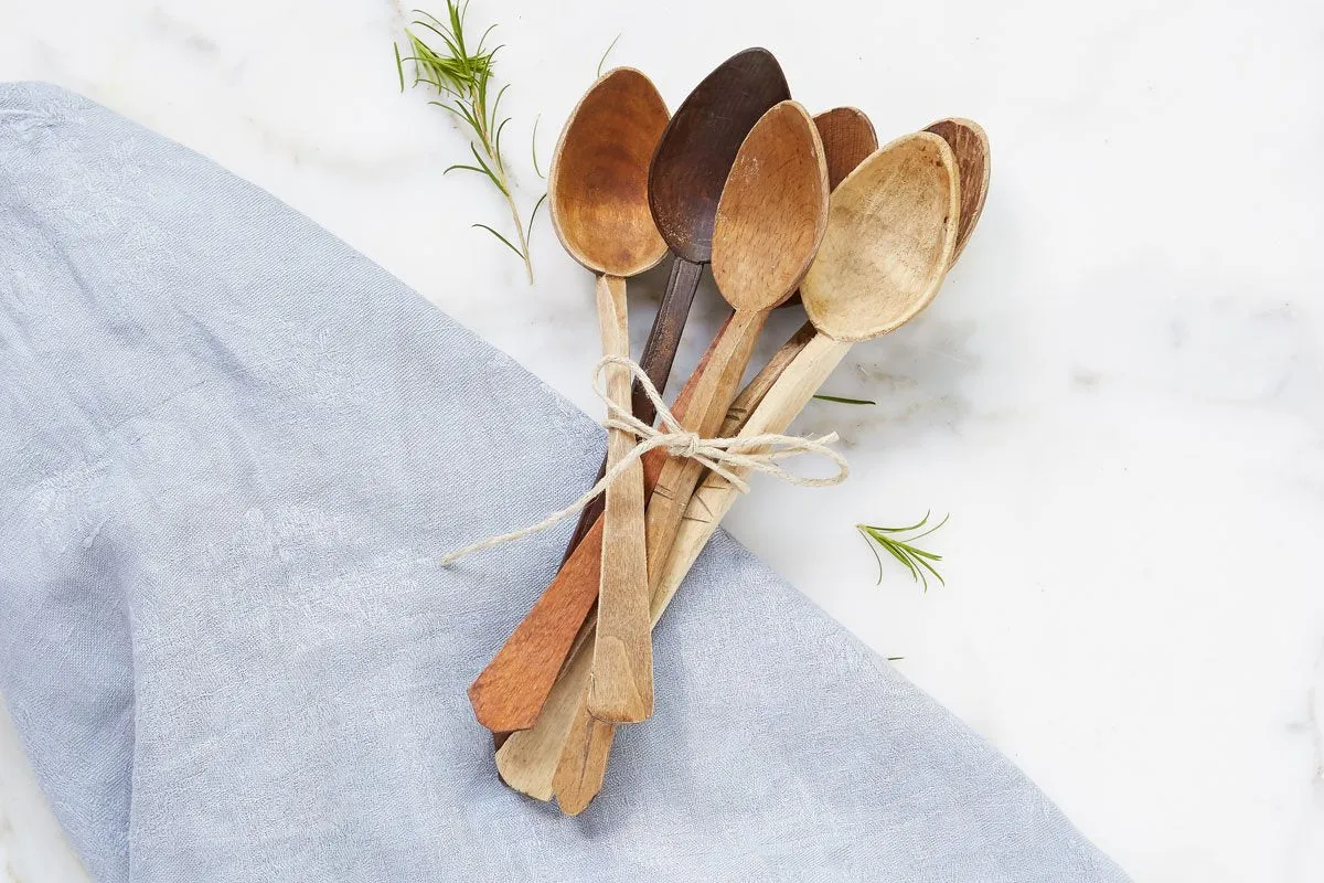 Set of 6 | Found Wooden Spoon | Multi