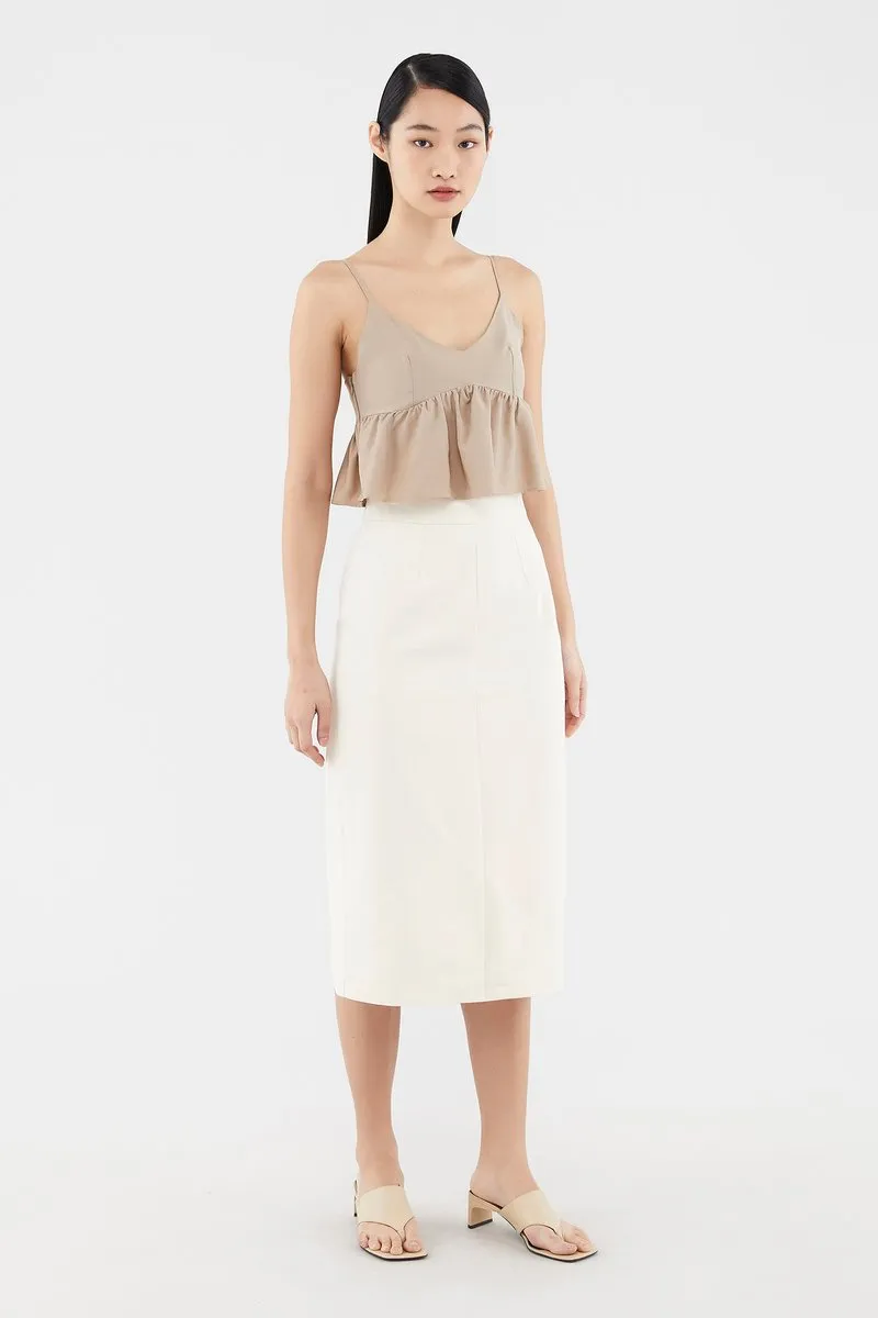 Sherlie Front-slit Midi Skirt 