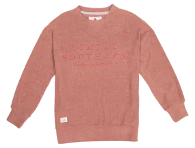 Simply Southern Brick Terry Pullover Soft Crew Sweatshirt