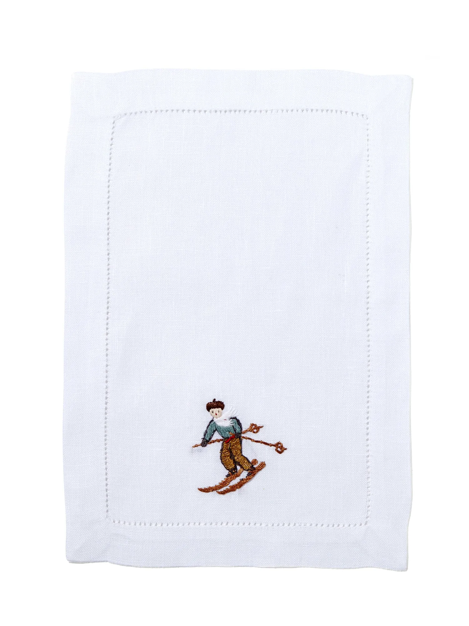 Skier Cocktail Napkins, Set Of 6